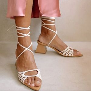 Alohas mirage lace up sandals new Anthropologie size 38 shoes